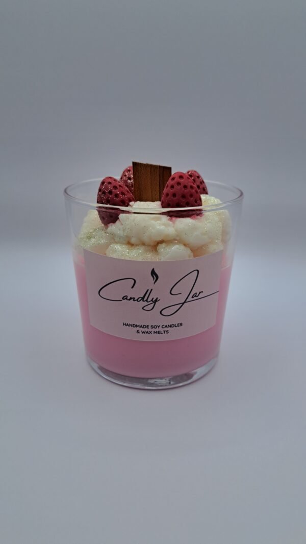 Strawberry Cake Dessert Candle