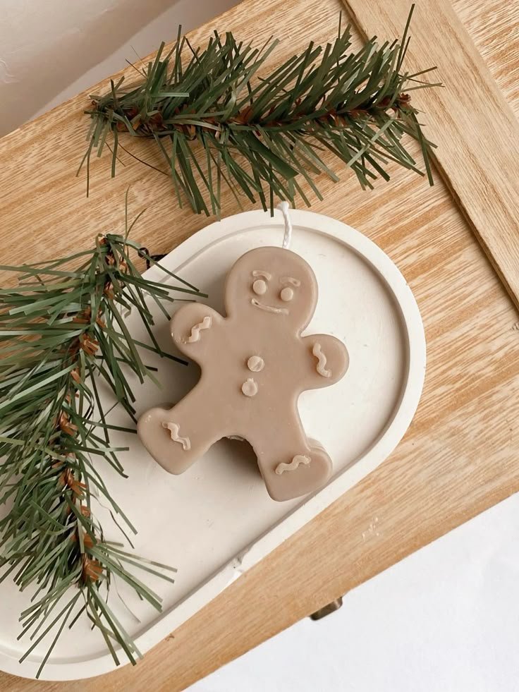 χειροποίητο κερί gingerbread από κερί σόγιας